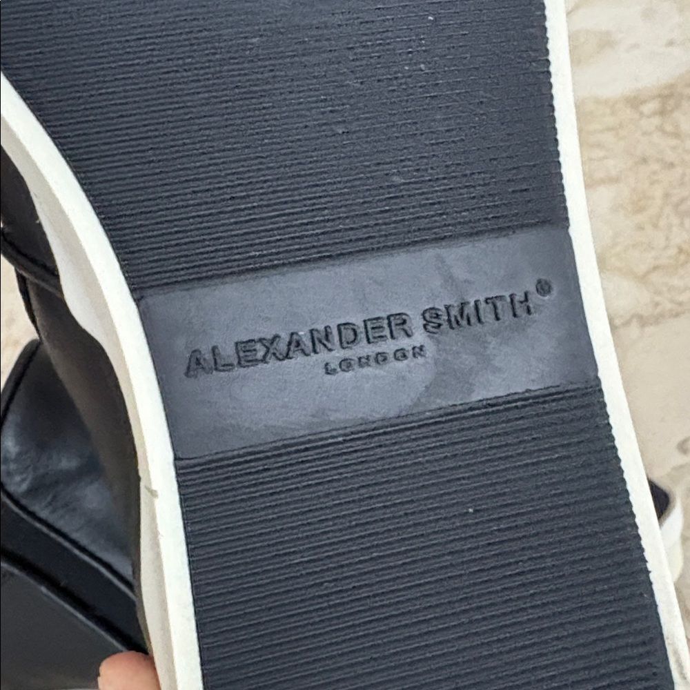 Alexander Smith London Leather Slip On Metal Cap Toe Platform Sneakers - Picture 12 of 14